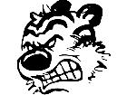  Calvin Hobbes Head Mad Decal