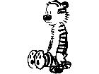  Calvin Hobbes Seated Cute Decal