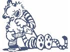  Calvin Hugs Hobbs Decal