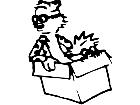  Calvin In Box Decal