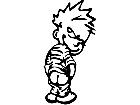  Calvin Mooning Decal