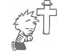  Calvin Praying Decal