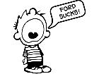 Calvin Scream Ford Sucks Decal