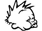  Calvin Tongue Out Decal
