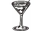  Champagne Olive Martini Decal