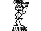  Chick With An Attitude Decal