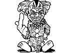  Clown Middle Finger Decal