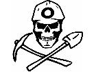  Coal Miner Skull 1 Decal