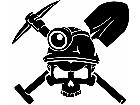  Coal Miner Skull 2 Decal