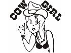  Cow Girl Decal