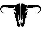  Cow Skull Silhouette Decal