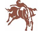  Cowboy Horse Bucking 1 Decal
