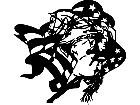  Cowboy Horse Rodeo Flag Decal