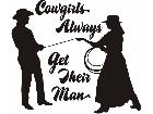  Cowgirls Get Man Decal