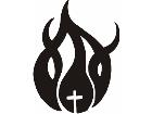  Cross Flame Decal