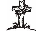  Cross Grave Decal
