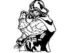  Darth Vader Muscle Decal
