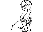  Devil Baby Pisser Decal