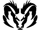  Dodge L O G O Tribal 2 Decal