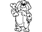  Dog Pointing To Bone Decal