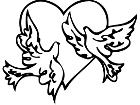  Doves Heart Decal