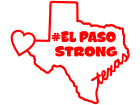  El Paso Strong Texas Heart Decal