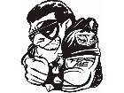  Fear Mascots Biker 0 5 6 3 D G Decal