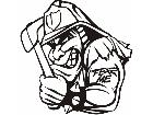  Fear Mascots Fireman 0 6 0 3 D G Decal