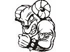  Fear Mascots Ram 0 7 0 3 D G Decal