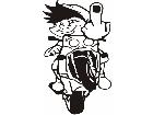  Finger Boy Motorcycle Decal