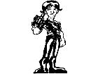  Finger Dude Leather Decal