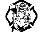  Fire Fighter Bulldog Decal