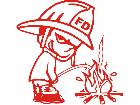  Fire Fighter Calvin Decal