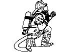  Fire Fighter Hose Decal