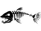  Fish Mad Skeleton Solid Decal