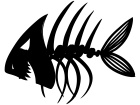  Fish Skeleton Sharp Decal