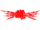  Fist Electrician For Glass Decal