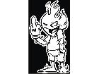  Flame Finger Boy Decal