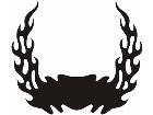  Flames Custom Banner 0 3 4 Decal