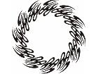  Flames Round 0 5 8 Decal