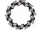  Flames Round 0 7 0 Decal