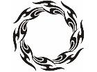  Flames Round 0 8 6 Decal
