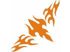  Flames Tribal Style 0 1 8 Decal