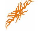  Flames Tribal Style 0 7 5 Decal