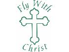  Fly With Christ Cross Decal