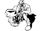 Football Cowboy Gun M B 1 Decal