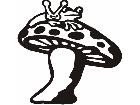  Frog Peace Mushroom Decal