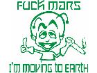  Fuck Mars Alien Decal
