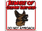  German Shepherd Beware C L 1 Decal