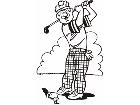  Golf Cartoon Decal